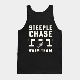 Steeplechase Swim Team Funny Track and Field Tank Top